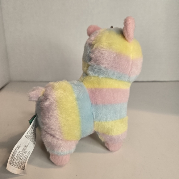 Amuse Alpacasso Alpaca Llama Rainbow Keychain Clip On Plush Stuffed Animal Mini - Picture 3 of 5